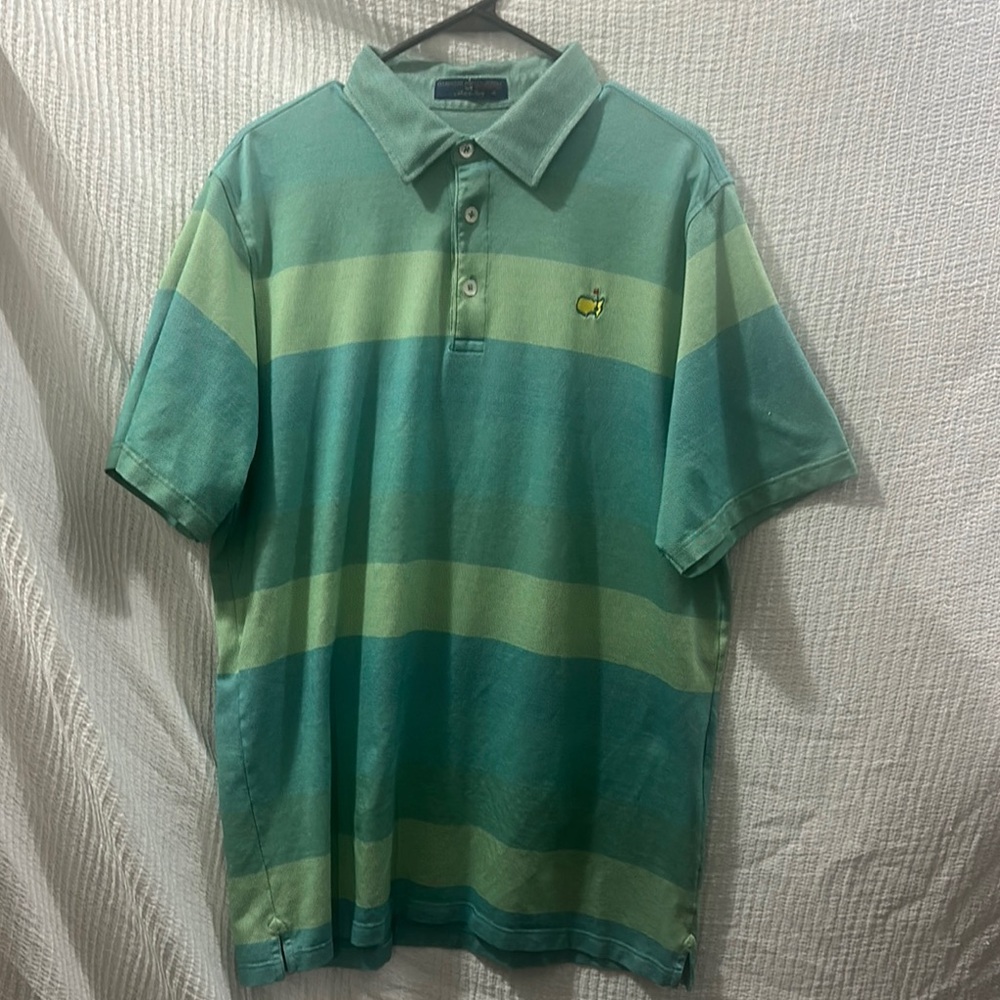 Green Striped Polo Shirt